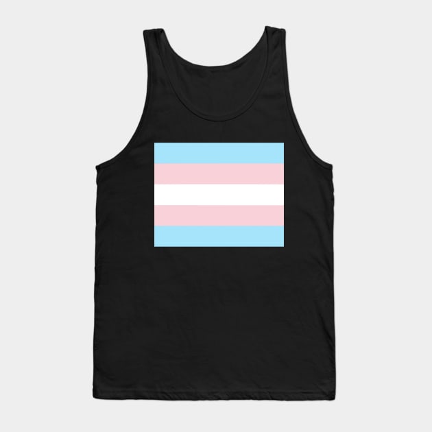 Lineless Trans Flag Tank Top by WhiteRavenAltar